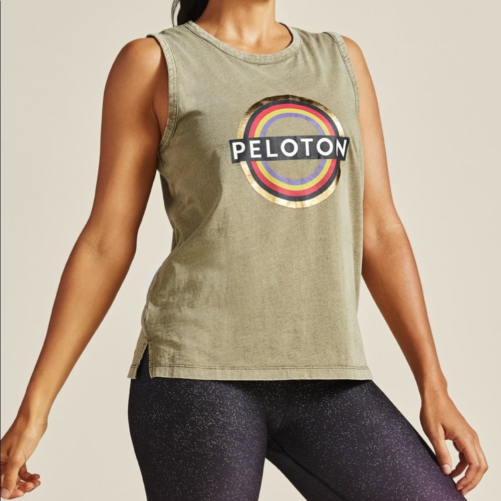 Peloton Olive Tank Top T-Shirt